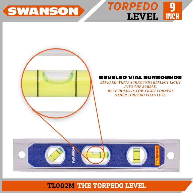 Swanson Tool 9-Inch Magnetic Aluminum Torpedo Level photo 5
