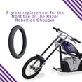 thumbnail image 2 of AlveyTech Black 16" x 1.75" Tire for Razor E500S & Rebellion Chopper Electric Scooter - Replacement Pneumatic Heavy Duty Street Tread Tires for Folding Bike, Jogging Strollers, Recumbent 3-Wheel Bikes, 2 of 8