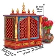 thumbnail image 2 of Modfash Home and Bazaar Rajasthani Ethnic Handcrafted Wooden Temple/Mandir/Pooja Ghar/Mandapam, 2 of 5