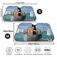 thumbnail image 3 of Uemuo Two Brave Cats Are Floating On The Sea Iceberg Pattern Accordion Car Windshield Sun Shade, Foldable Reflective Sun Visor for Car, Reflector Windshield Sunshade-Medium, 3 of 7