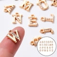 thumbnail image 4 of 26 Unids / Paquete a-Z Letras Crystal Charms Metal Alphabet Start Beads para Bolsas de Coche Decoraciones DIY Craft Supplies Accesoryis Oro Yinane Encantos del alfabeto, 4 of 8