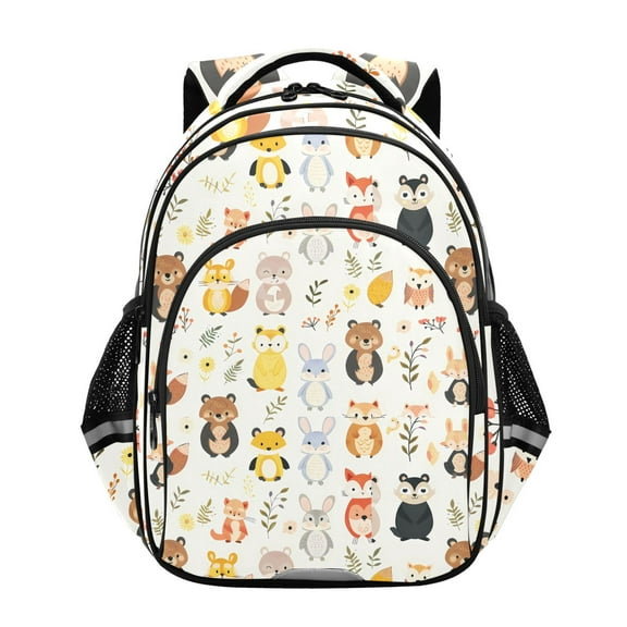ALAZA Cartoon Fox Rabbit Animals School Backpack Elementary Bag Bookbag Travel Rucksack