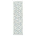 SAFAVIEH Cambridge Kyle Geometric Wool Runner Rug, Navy/Ivory, 2'6" x 8