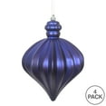 thumbnail image 2 of Vickerman 6" Cobalt Blue Matte Onion Drop Christmas Ornament, 4 per Bag, 2 of 3
