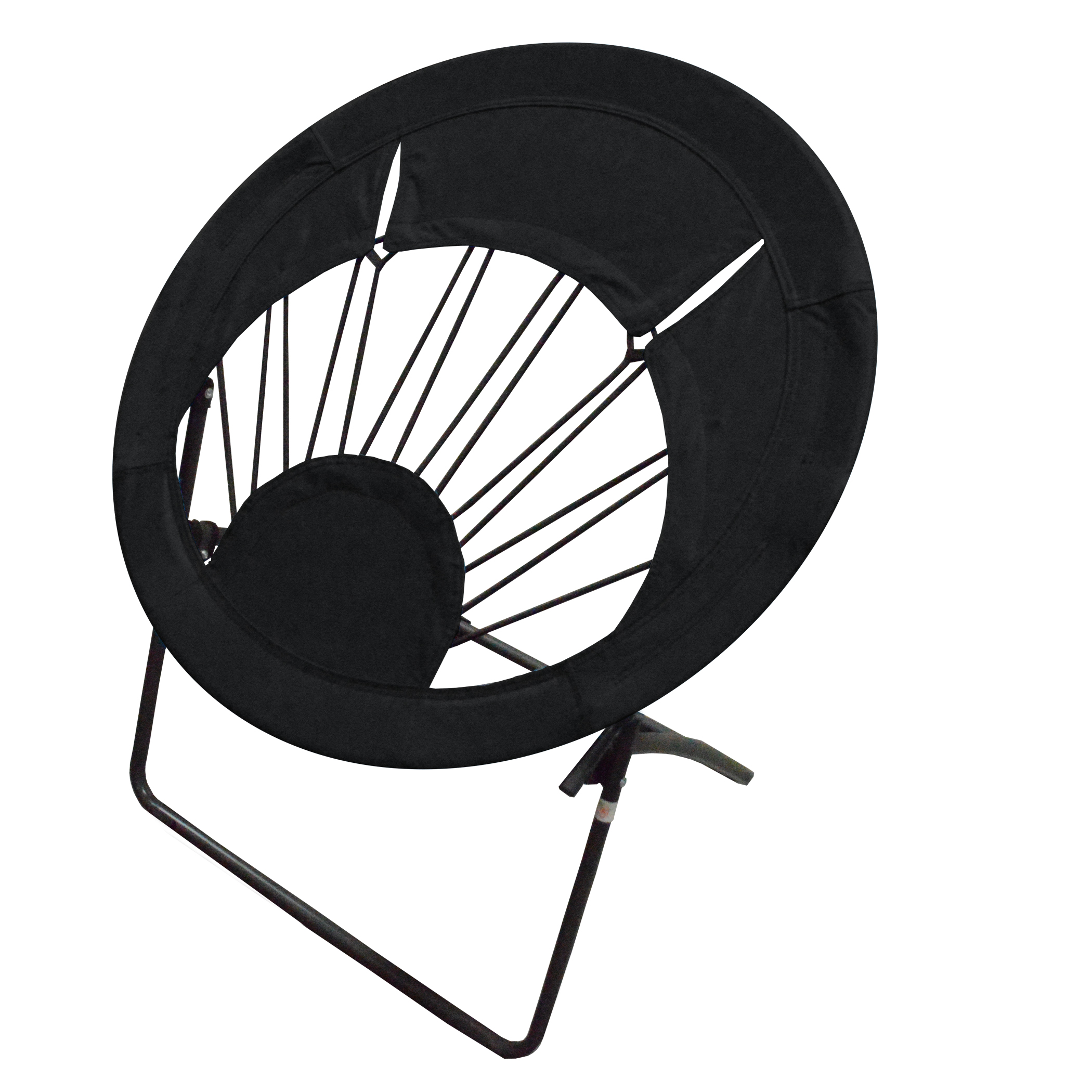Impact Canopy Bungee Chair Folding Round Steel Frame, Black