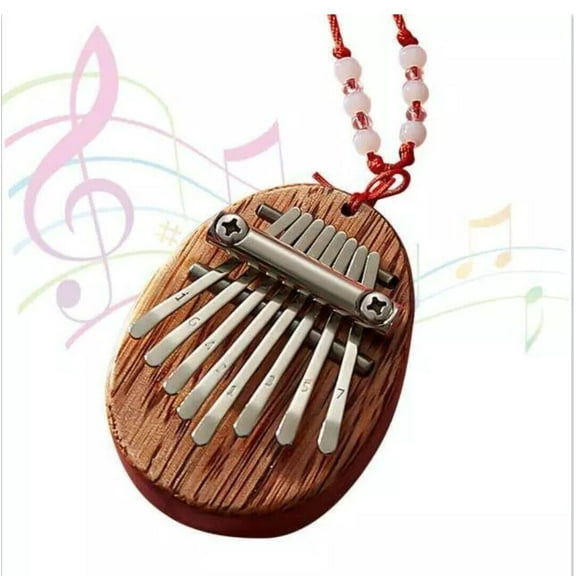 8-Tone Thumb Piano, Finger Piano, Solid Wood Piano, Wearing, Playing, Decorative Ornaments