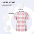 thumbnail image 3 of Vsdgher Plaid Heart Mens T-Shirts Baseball Vintage Fashionable Lightweight Casual Crew Neck Slim Fit with Long Sleeves-Small, 3 of 7
