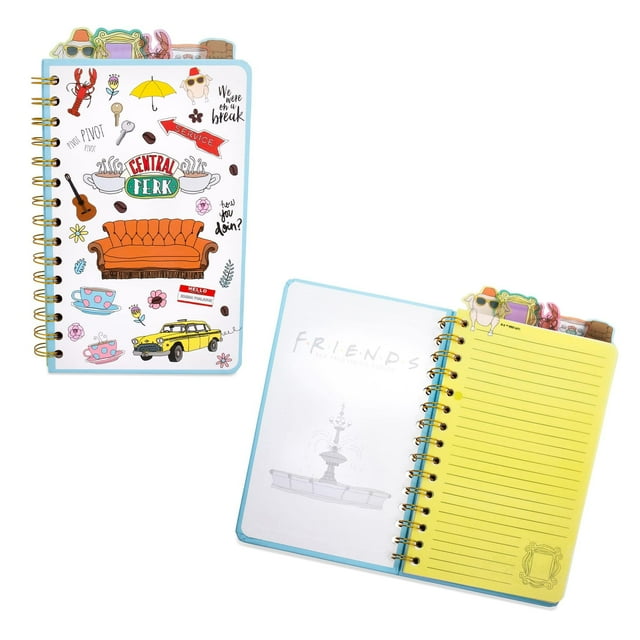 Cuaderno espiral plateado Buffalo Friends Doodle Icons, 75 págs.