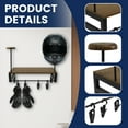 thumbnail image 4 of AEVXKHI Wooden Motorcycle Helmet Rack, Wall Mounted Motorcycle Gear Holder Stand, Helmet Display Hanger Hold Up to 20kg, 4 of 11