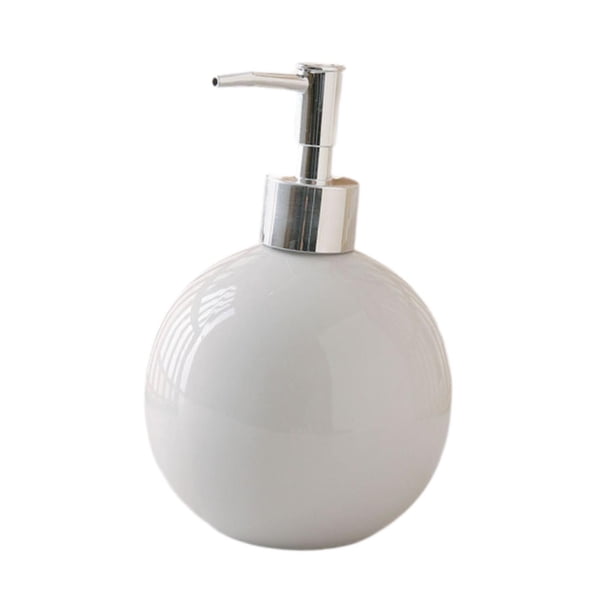 Dispensador de jabón con bomba de cerámica, 550 ml, botellas vacías, contenedor nórdico para líquidos. blanco