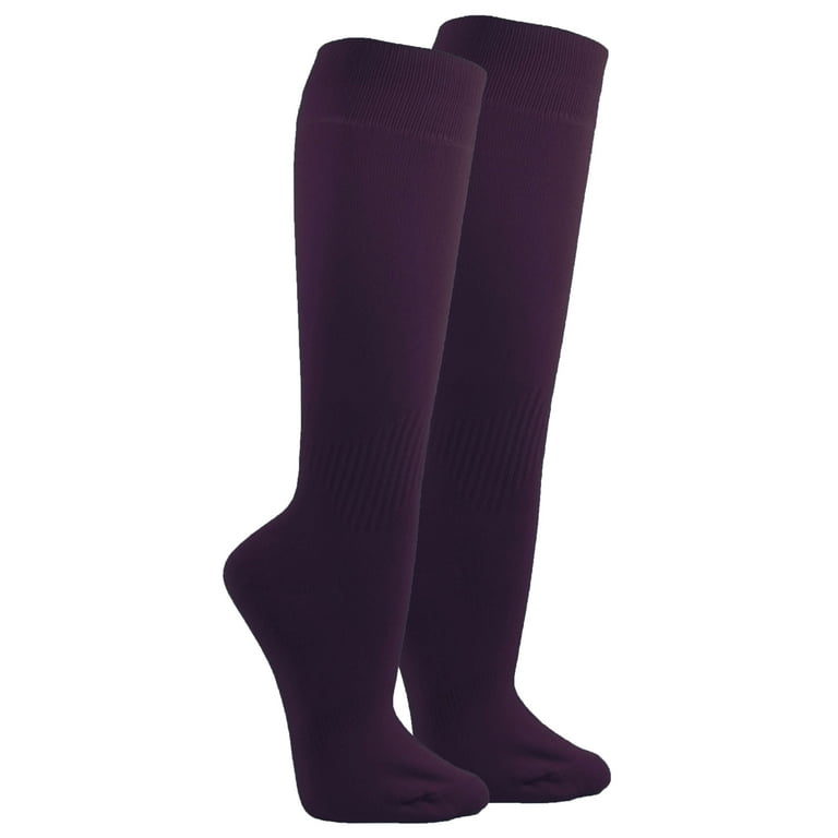 Purple knee high athletic socks deals