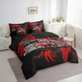 thumbnail image 3 of Castle Fairy Kids Children Fire Truck Bedding Comforter Set 7pcs,Firefighter Car Queen Bedding Sets Super Cozy,Car Theme Queen Sheet Sets,Luxury Bedroom Decor,Reversible, 3 of 8