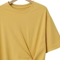 thumbnail image 6 of Women Summer Short Sleeve Kink Dress Casual Shirt Midi Korean Side Split Ladies, 6 of 10