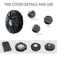 thumbnail image 6 of American Flag Green Camouflage Black Stripes Spare Tire Cover for RV Trailer 14inch Waterproof Wheel Covers Weatherproof Sun Protection Tire Protector Universal Fit for Truck SUV Campe, 6 of 6