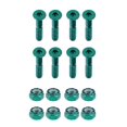 thumbnail image 3 of Conjunto de hardware de camión de patineta perfecl 8 piezas de acero al carbono tornillo verde, 3 of 8