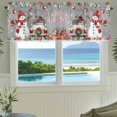 thumbnail image 3 of Merry Christmas Farmhouse Short Window Curtain Valances, Snowman Farm Truck Xmas Balls Poinsettia Grey Rod Pocket Kitchen Valances for Living Room Bedroom Bathroom Cafe 54" x 18", 3 of 8