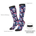 thumbnail image 4 of Naloa Skull flower blue Thigh High Socks Extra Long Stretchy Sock Women Over Knee High Opaque Stocking Daily Wear, 4 of 6