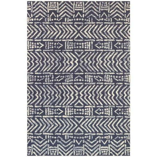 Transocean CPU57788033 Liora Manne Cyprus Batik Tapis d'Intérieur, Denim - 5 Pi. x 7 Pi. 6 Po.