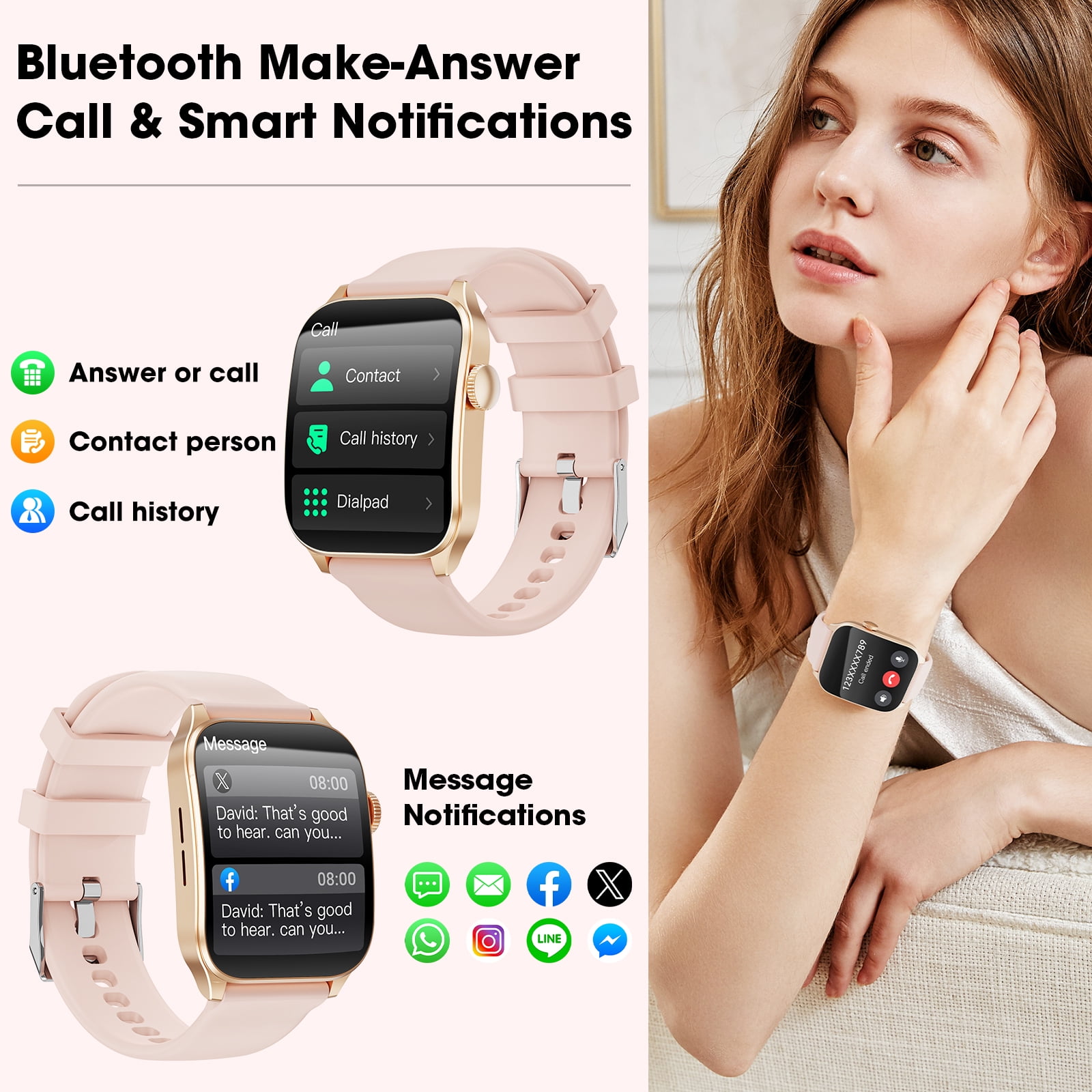 Wrist Watches F10 Smartwatch EspaÃ±ol Mingdaln Women's Smart Watch