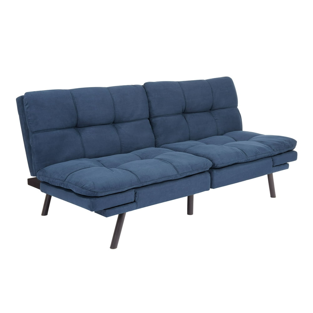 Mainstays Memory Foam Futon, Blue Suede
