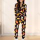 thumbnail image 5 of Mameluco con estampado de manga larga para mujer Ropa de dormir cómoda con estampado navideño Ropa de estar informal, 5 of 8