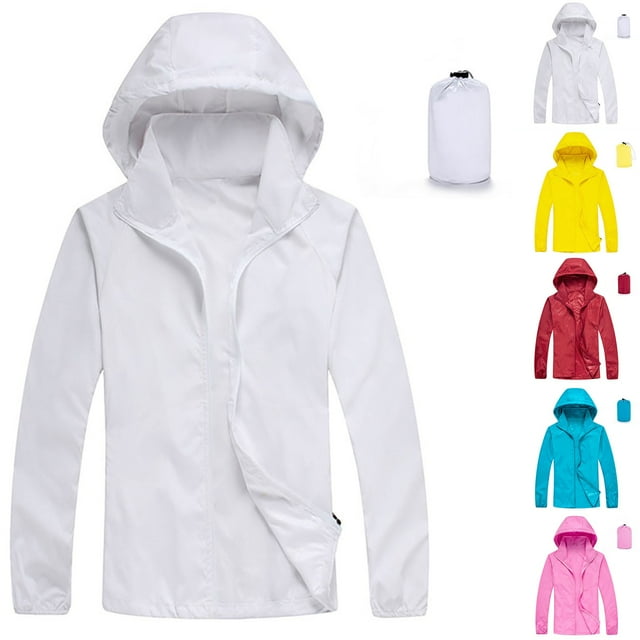 Wiyuqeen Manteau de Pluie pour Femme Imperméable Léger et Compact avec Capuchon pour Golf Randonnée Voyage Coupe-Vent avec Poche
