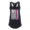 thumbnail image 2 of Survivor Awareness Flag Awareness Ladies Racerback Tank Top, Black, Small, 2 of 3