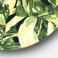 thumbnail image 3 of Designart - Natural Leaves Exotic On Dark II - Tropical Metal Circle Wall Art, 3 of 5