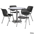 thumbnail image 3 of KFI Studios Mode Round 3' Dining Table Set, Natural, 4 Black KOOL Chairs, 3 of 5
