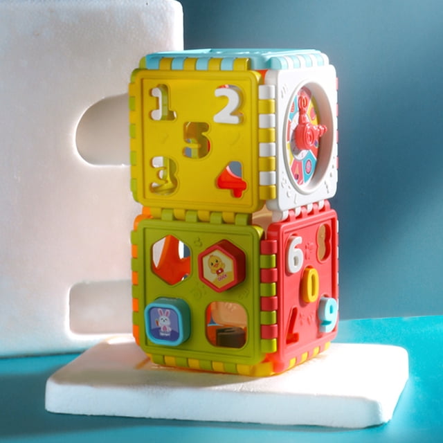 Bloques de construcción de juguetes de clasificación de número de forma de cubo de actividad de plástico para niños pequeños Ndcxsfigh Nuevos Originales