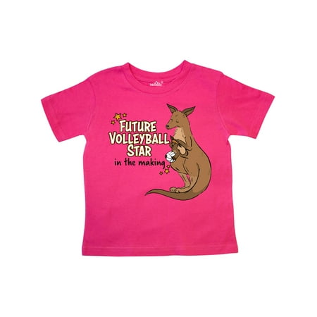 

Inktastic Future Volleyball Star In The Making Kangaroo Gift Toddler Boy or Toddler Girl T-Shirt