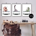 thumbnail image 3 of Stupell Fun Dinosaurs Bathroom Tubs Animals & Insects Painting Gray Framed Art Print Wall Art, Set of 3, 3 of 8