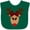 Green, variant on Inktastic Cute Girl Reindeer with Buffalo Plaid Bow Boys or Girls Baby Bib