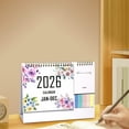 thumbnail image 5 of DefiDgd Desk Calendar 2026-2027,Small Desktop Calendar with Floral Design,Flip Calendar with Daily Blocks for Teacher,Office and Home(D), 5 of 5