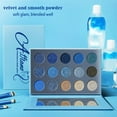 thumbnail image 5 of Afflano Blue Eyeshadow Palette Highly Pigmented, Professional Long Lasting Space-Blue Eye Shadow Palette Matte Shimmer Glitter, Blendable Waterproof Nude Silver Grey Metallic Blue Eyes Makeup Pallet, 5 of 9