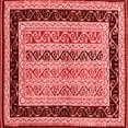 thumbnail image 1 of Ahgly Company Indoor Square Abstract Red Contemporary Area Rugs, 7' Square, 1 of 4