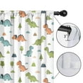thumbnail image 4 of Blackout Kids Curtains,White Dinosaurs Landscapes Pattern Childrens Insulated Curtains Set Of 2,Bedroom Essentials,Toddler Room Decor 42"x54", 4 of 5