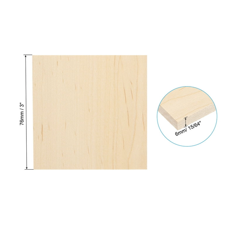 Uxcell 50pcs Blank Wooden Dice - 8mm Unfinished Wood Cubes For DIY Crafts