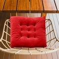 thumbnail image 4 of Soft Short Plush Seat Cushion, 12x12in Thick, Thick Chair Pad, Comfort Butt Pillow, Office Stool Cushion with Back Support for Home Office, Red, 4 of 5