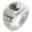 Silver, variant on Stainless Steel Greek Mythology Medusa Geometric Pattern Step-Down Biker Style Polished Ring