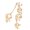 Golden, variant on Chain Link Ring Anti-allergy Anti-oxidation Jewelry Full Rhinestone Retro Flower Link Ring for Gift
