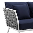 thumbnail image 2 of Afuera Living Aluminum Patio Loveseat in White Navy, 2 of 5