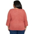 thumbnail image 2 of Alfred Dunner Womens Plus-Size Embellished Spliced Solid Top, 2 of 4
