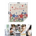 thumbnail image 4 of Independence Day Cloth Napkins Set of 6 Reusable Dinner Napkins, 4th of July Striped Stars Patriotic Burlap Cocktail Napkin Washable Table Napkins for Wedding/Holiday Party/Baby Shower 20"x20", 4 of 7