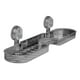 thumbnail image 2 of Estante de pared para grifo | Organizador de baño con ventosa | Estante de almacenamiento para espejos sin agujeros | Resistente para cosméticos y artículos de tocador | 1 pieza, transparente o gris, 2 of 6