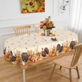 thumbnail image 1 of Thanksgiving Tablecloth Oval 60x84 Inch, Turkey Fall Harvest Thanksgiving Table Cloth Oval Waterproof Table Cover for Dinner Kitchen Party Decorations, 1 of 6