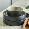thumbnail image 3 of Stone Lain Elica 24-Piece Dinnerware Set Stoneware, Beige and Black, 3 of 6