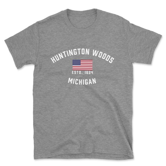 Huntington Woods Michigan Patriot Men's Cotton T-Shirt