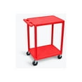thumbnail image 2 of Luxor 18" x 24" Two Shelf Flat Utility Cart - Red, 2 of 2