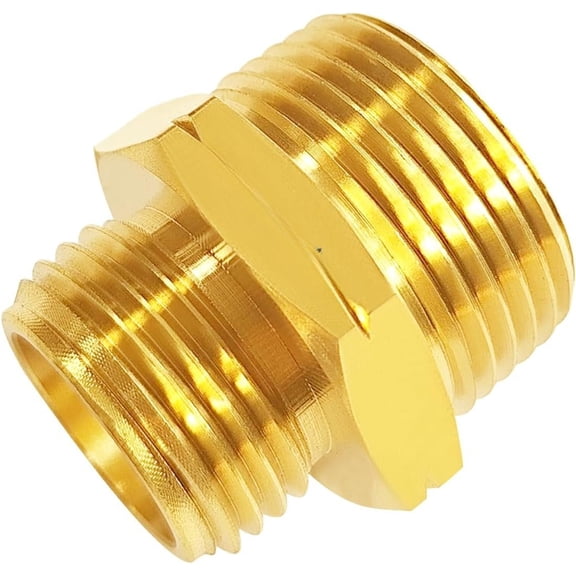 3/4" GHT x 1" NPT Male Connector, Garden Hose Adapter